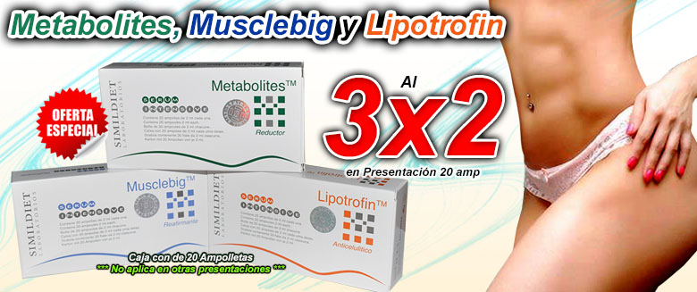 Metabolites, Lipotrofin y Musclebig al 3x2! SimilDiet