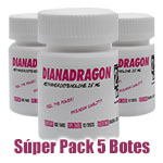 Super Pack 5 Botes DianaDragon de 100 tabs. Dragon Power - Pack de Mayoreo de 5 Botes de Dianabol 25 mg Dragon Power